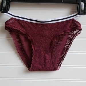 Aerie NEW Bugundy Lace panty